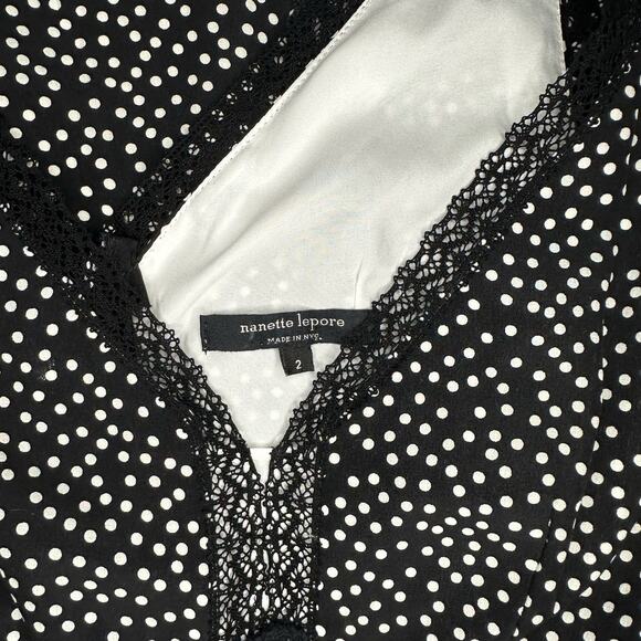 Nanette Lepore Women's Dress Size 2 Black And White - Picture 3 of 5